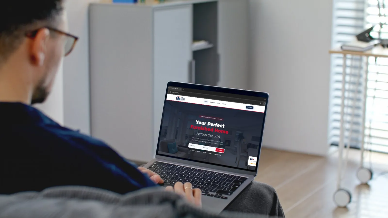 Website design for A1 Furnished Homes, a GTA furnished rentals company