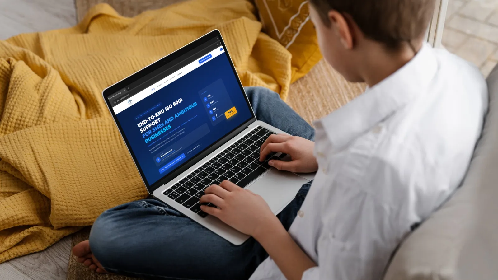 Website design for an ISO 9001 certification consultancy serving SMEs