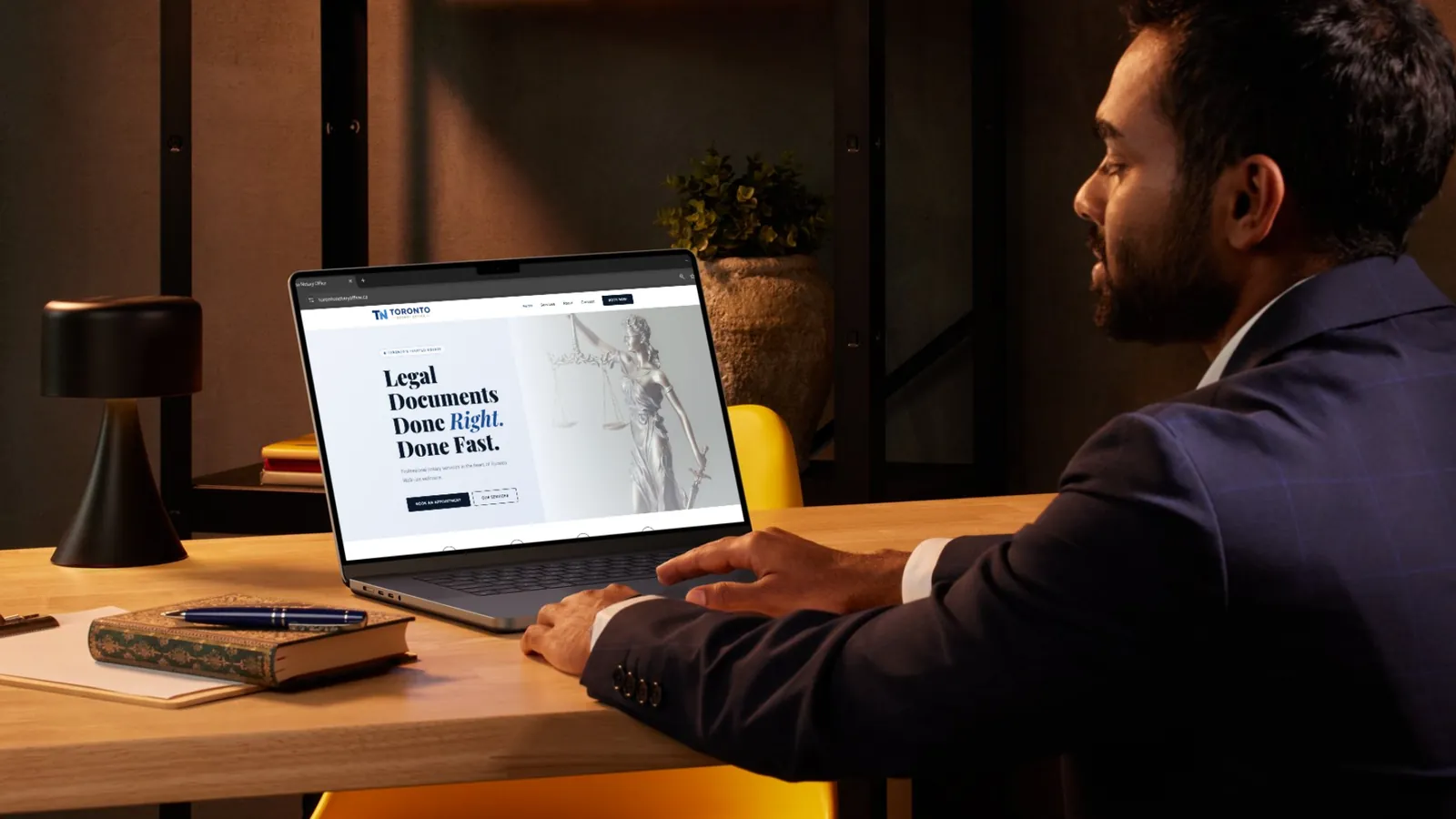 Website design for Toronto Notary, a legal documents service